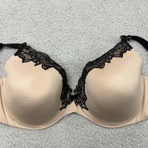 Modern Movements Bra 40D Underwire Black Lace trim T-Shirt Bra